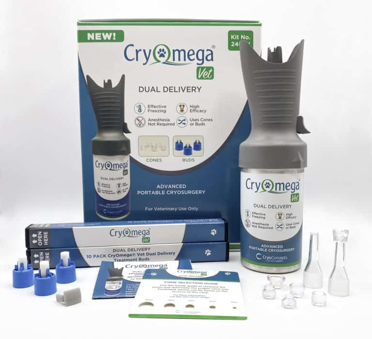 Veterinary Cryosurgery Device CryOmega® Vet Dual Delivery Kit
