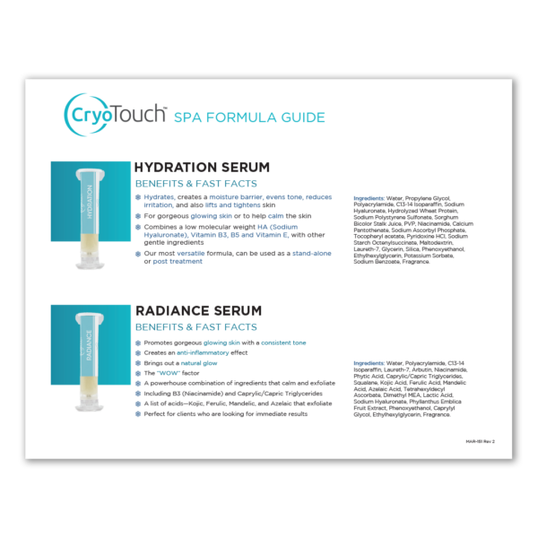 MAR-151 CryoTouch Formula Guide