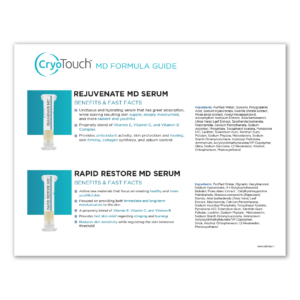 MAR-206 CryoTouch MD Formula Guide